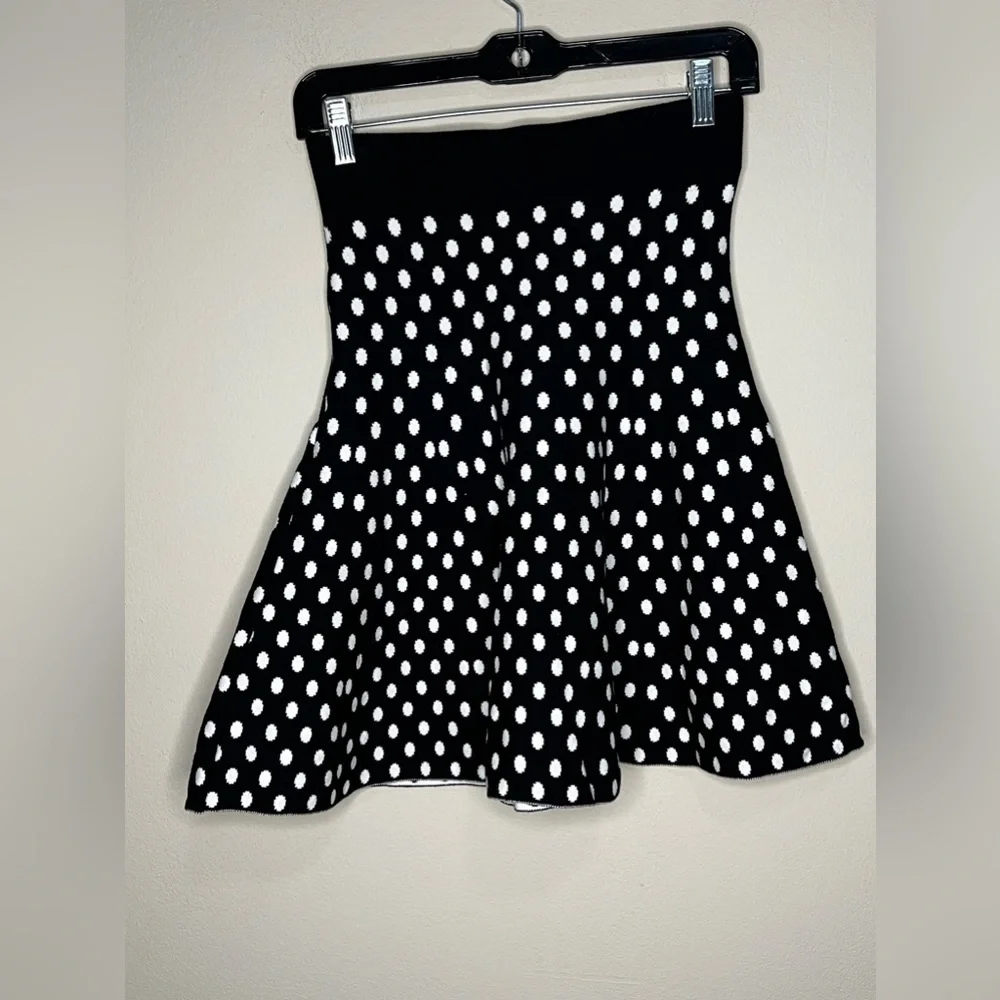 Anthropologie Maeve Polka Dot Knit Knit Skirt XS
